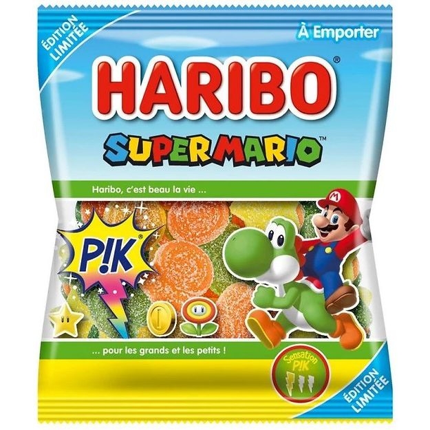 Sacchetto Haribo Super Mario Pik - 100g per il compleanno del tuo bambino -  Annikids