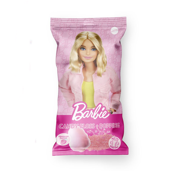 Zucchero filato  +  Popping  +  Adesivi Barbie 