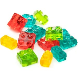 Confezione di caramelle gommose alla frutta Amos Blocks 4D - 140 g