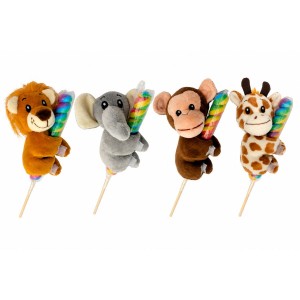 1 Peluche Hug & Pop Savannah a forma di lecca-lecca attorcigliato