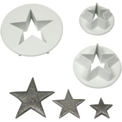 Set di 3 tagliabiscotti - Stelle. n°2