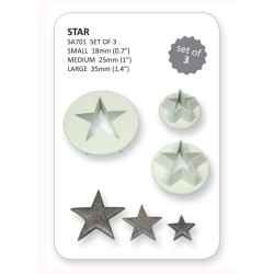 Set di 3 tagliabiscotti - Stelle. n°3