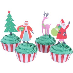 Kit 24 cupcake e decorazioni - L'officina di Babbo Natale