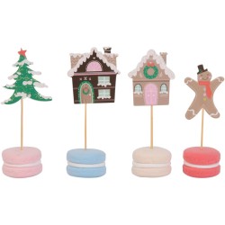 Kit di 24 pirottini e decorazioni per cupcake - Villaggio di Natale. n2