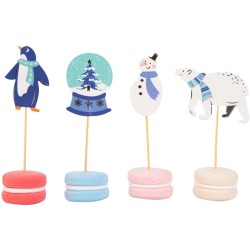 24 pirottini per cupcake e kit di decorazione - Natale innevato. n3