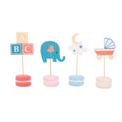 Kit di 24 contenitori e decorazioni per cupcake - Baby. n2