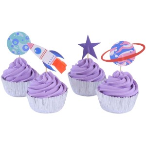 Kit 24 contenitori e decorazioni per cupcake - Spazio