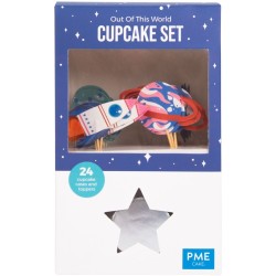 Kit 24 contenitori e decorazioni per cupcake - Spazio. n3