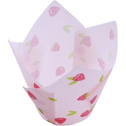24 scatole a forma di tulipano - Lampone. n°1