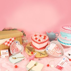 Torta vintage - Stampo per torte a forma di cuore. n1