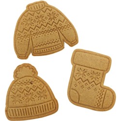 Set di 3 formine per biscotti con timbri - Natale accogliente. n4