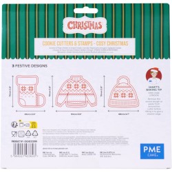 Set di 3 formine per biscotti con timbri - Natale accogliente. n6