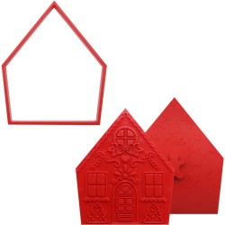 Set di 3 formine per biscotti con timbri - Casetta di Pan di Zenzero. n4
