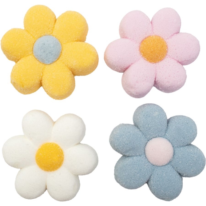 12 dolcetti di marshmallow - Fiori pastello 