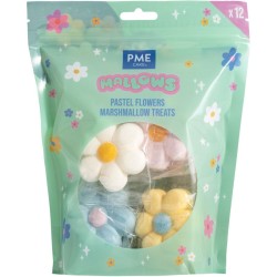 12 dolcetti di marshmallow - Fiori pastello. n�1