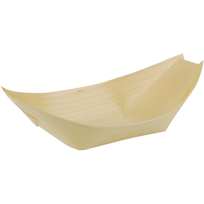 50 Ciotola Barca (13, 5 cm) - Foglio di legno 