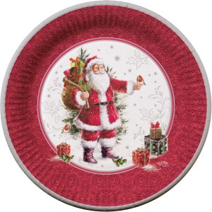10 Piatti Babbo Natale Vintage