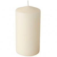 6 Candele cilindriche - Color crema