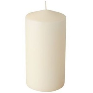 6 Candele cilindriche - Color crema