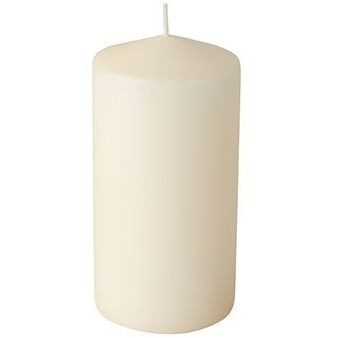 6 Candele cilindriche - Color crema 