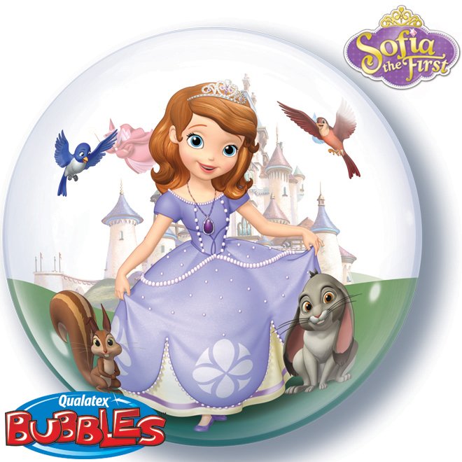 Palloncino Bubble piatto Principessa Sofia 