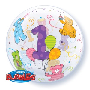 Palloncino Bubble piatto 1 Anno