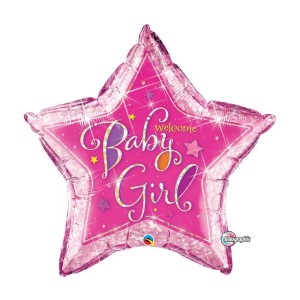 Palloncino Gigante Welcome Baby Girl