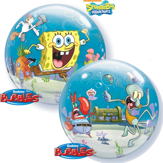 Palloncino Bubble piatto SpongeBobe 