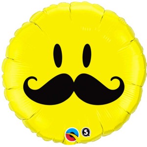 Palloncino piatto Smile Baffi