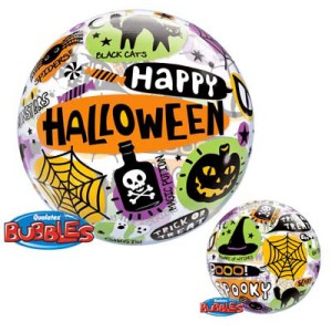 Palloncino Bubble piatto Happy Halloween