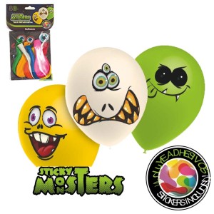 8 Palloncini Sticky Monsters