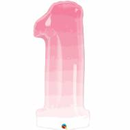 Palloncino Gigante 1 Anno Rosa sfumato