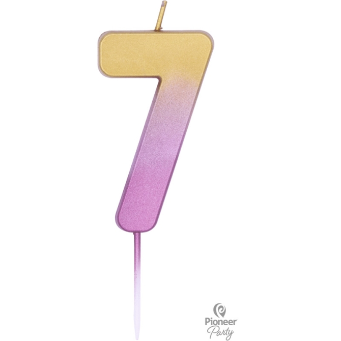 Candela oro rosa sfumato - Numero 7 