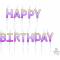 Blue Panda Happy Birthday Lettera Candele Oro Rosa Candele 24 Pezzi 