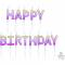 Candele Happy Birthday oro rosa sfumato images:#0