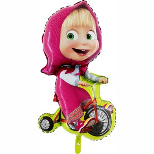 Palloncino Gigante Masha in Bicicletta - 99 cm
