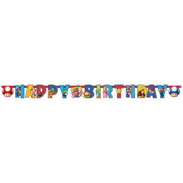 Ghirlanda Happy Birthday Mario Party (1, 90 m) 