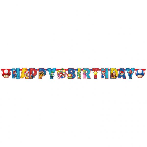 Ghirlanda Happy Birthday Mario Party (1, 90 m) 