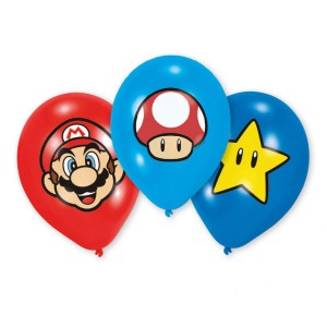 6 Palloncini Mario Party Friends