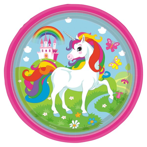 8 Piatti Unicorno Rainbow per il compleanno del tuo bambino - Annikids