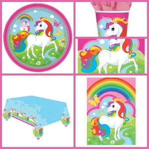 Party box Unicorno Rainbow formato grande