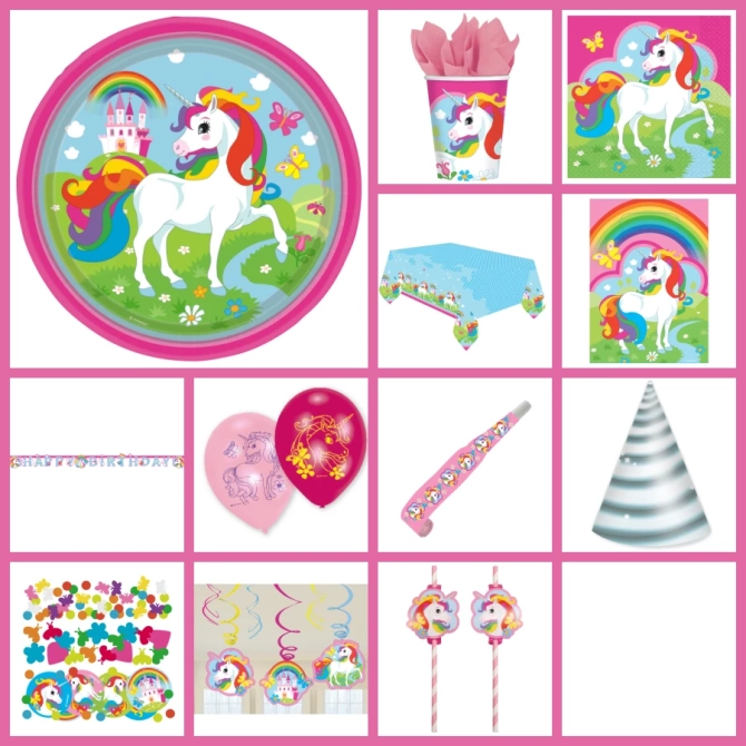 Party box Unicorno Rainbow formato Maxi 