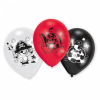 Contiene : 1 x 6 Palloncini Piccolo pirata Rosso/Bianco/Nero