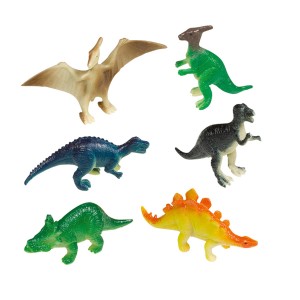 8 Happy Dino Figurine (6 cm) - Plastica