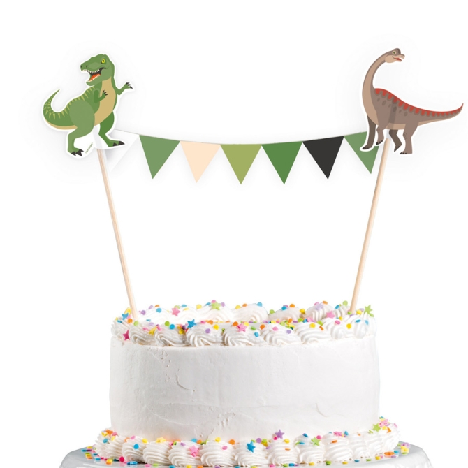 1 Striscione decorativo per torta Happy Dino 