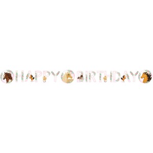 Festone scritta Happy Birthday Cavallo