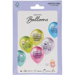 6 palloncini Kawaii per feste. n�2