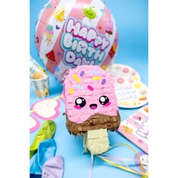 2 Mini-Piñata a strappo a tema ciambella e gelato, festa Kawaii. n°4