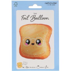 Palloncino in alluminio a elio a forma di toast in stile Kawaii,  60 cm.. n�1