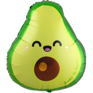 Palloncino in alluminio a elio Avocado Kawaii Party � 60 cm
